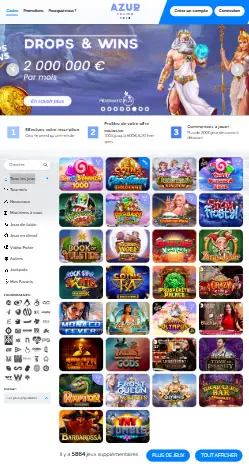 l'application et interface FRUMZI CASINO
